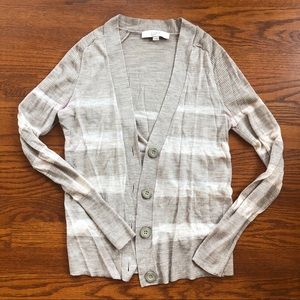 LOFT Striped Cardigan